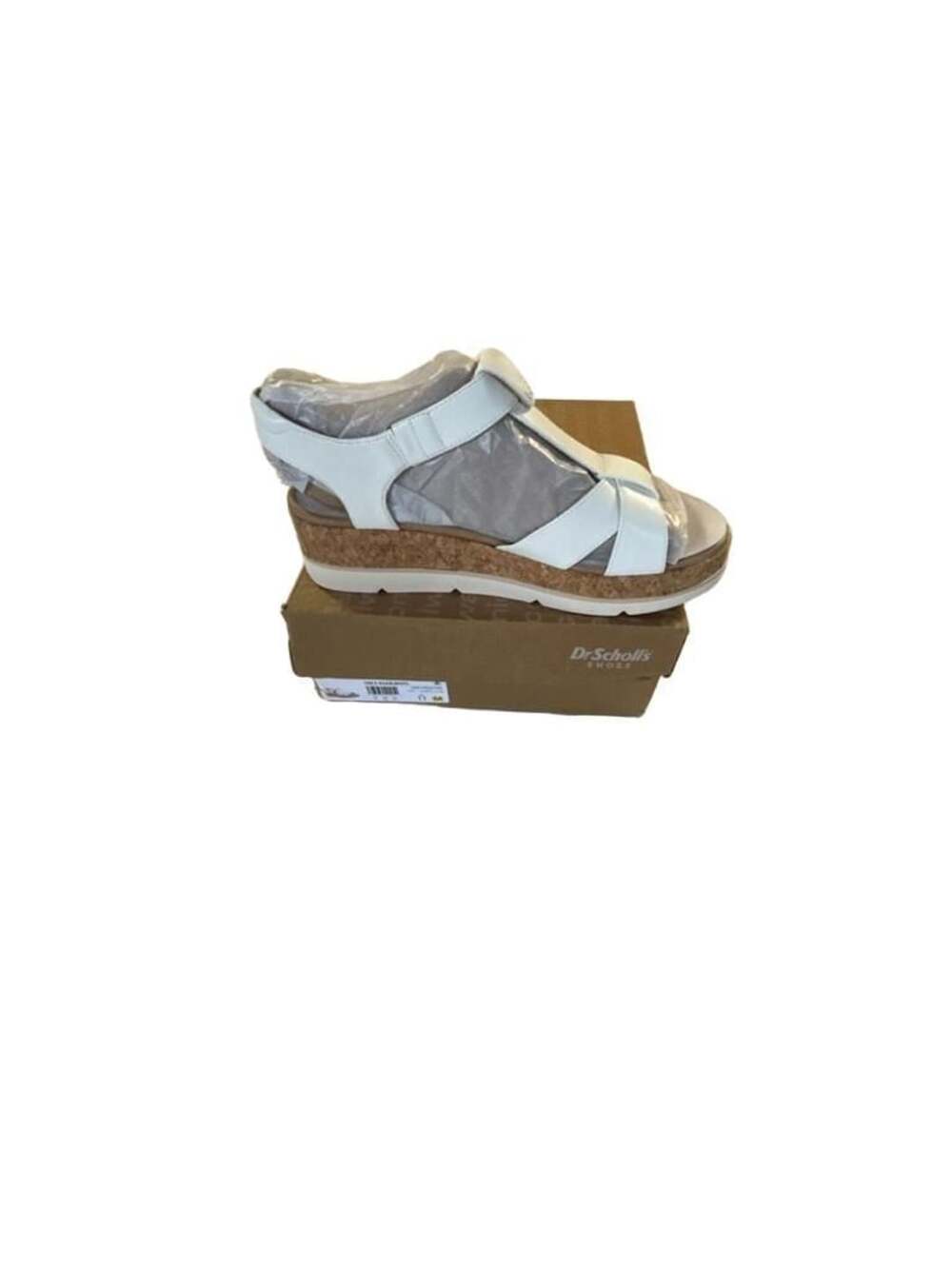 Dr. Scholl's Shoes Women's Once Again Sandal, White Faux Leather, 11 M  Shoes